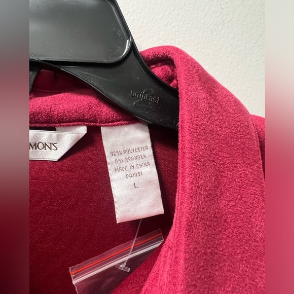 NEW DRAPERS & DAMONS Stretch Microsuede Shirt Jacket size: L - Picture 4 of 5